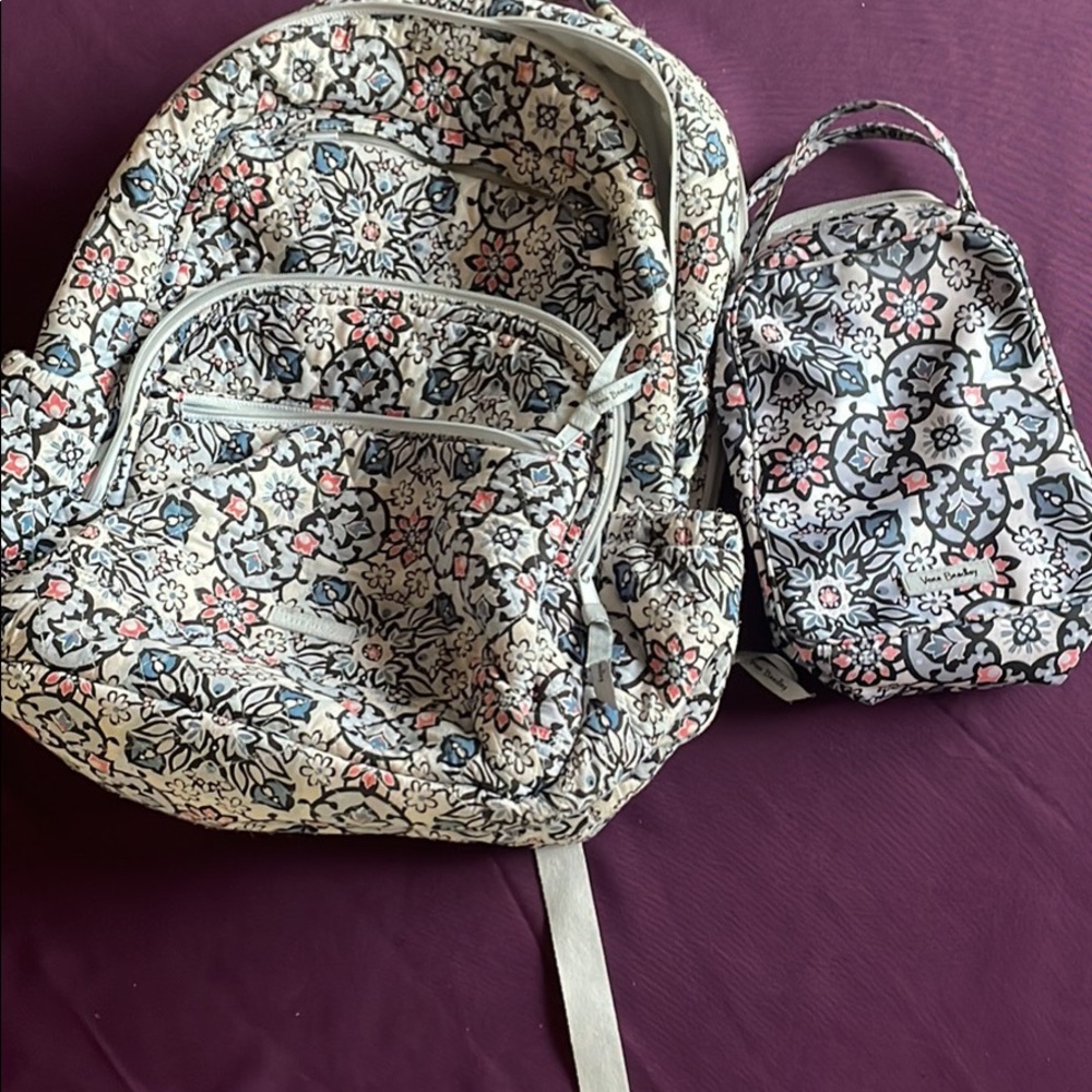 Vera Bradley backpack and lunch bag